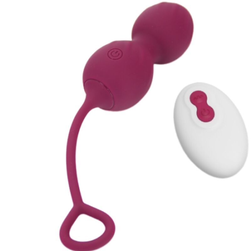ARMONY - BLOSSOMS VAGINALE PESAS VIBRADOR CONTROLE AFSTANDSBEDIENING 10 VIBRACIONES ROJO OSCURO