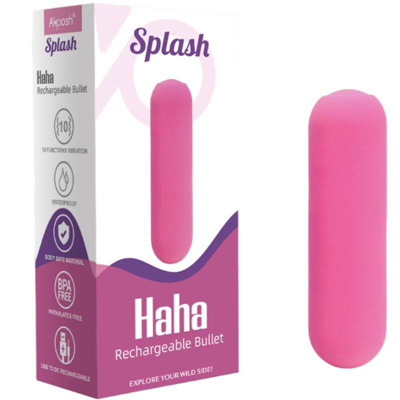ARMONY - SPLASH HAHA BALA VIBRADORA SILICONA 10 VIBRACIONES 75 X 19 CM PINK