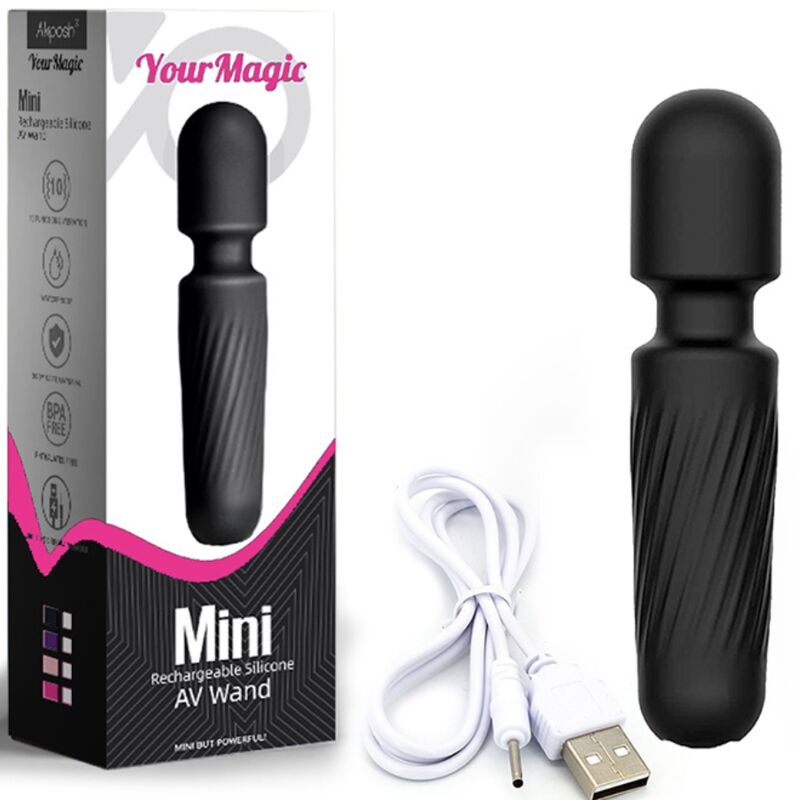 ARMONY - YOUR MAGIC MASAJEADOR & RECARGABLE VIBRADOR 10 VIBRACIONES NEGRO