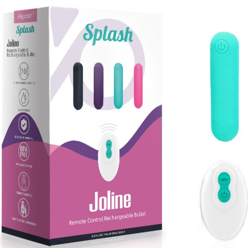 ARMONY - SPLASH JOLINE BALA VIBRADORA SILICONE CONTROL REMOTO 10 VIBRACIONES 65 X 15 CM GREEN
