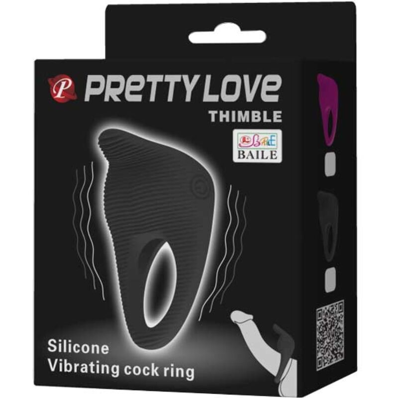 MOOIE LIEFDE - VINGERHOED ANILLO VIBRADOR NEGRO