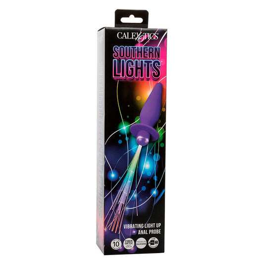 CALEXOTICS - SOUTHERN LIGHTS LIGHT UP PLUG ANAL WITH LIGHTS 10 VIBRACIONES SILICON VIOLETA