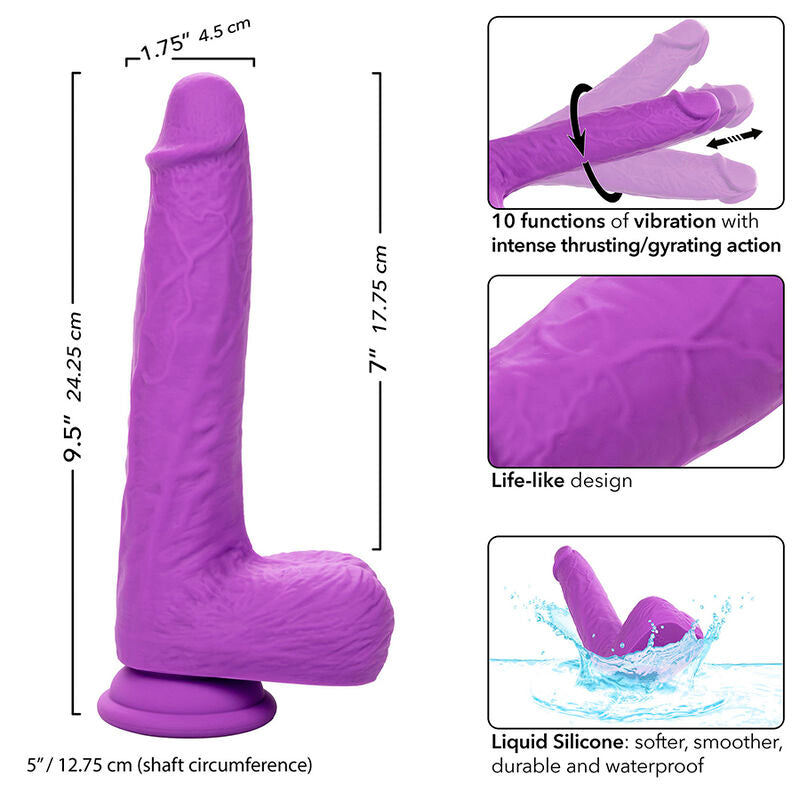 CALEXOTICS - STUDS RECARGABLE VIBRADOR Y GIRATORIO 10 VIBRACIONES VIOLETA