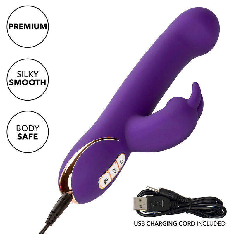 CalExotics – Jack rabbit vibrateur et stimulateur 7 niveaux de vibration et ondes stimulantes bleu