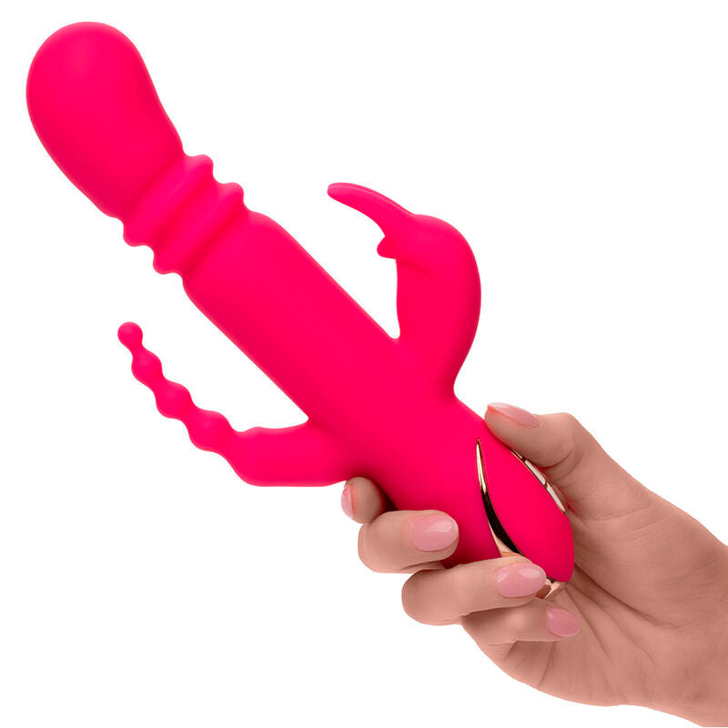 Vibromasseur triple chauffant en silicone
