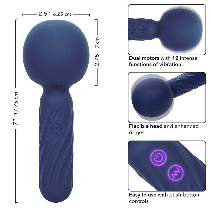 CALEXOTICS - CHARISMA SEDUCTION MASAJEADOR 12 FUNCIONES 17.75 CM X 6.25 CM MORADO
