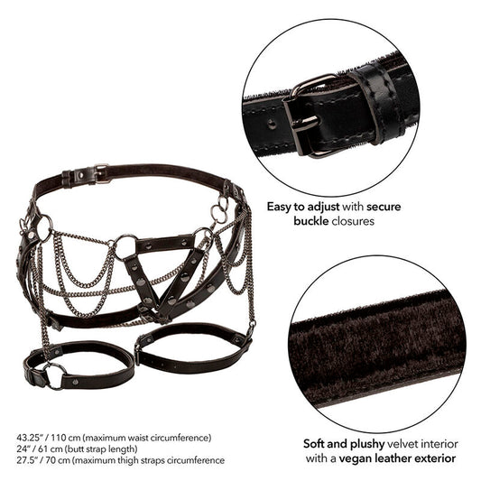 CALEXOTICS - EUPHORIA ARNÉS DE MUSLO WITH PREMIUM CADENAS