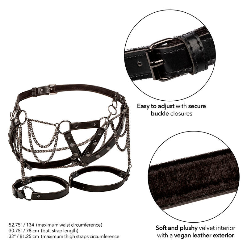 CALEXOTICS - EUPHORIA ARNÉS DE MUSLO WITH CADENAS PREMIUM TALLA PLUS