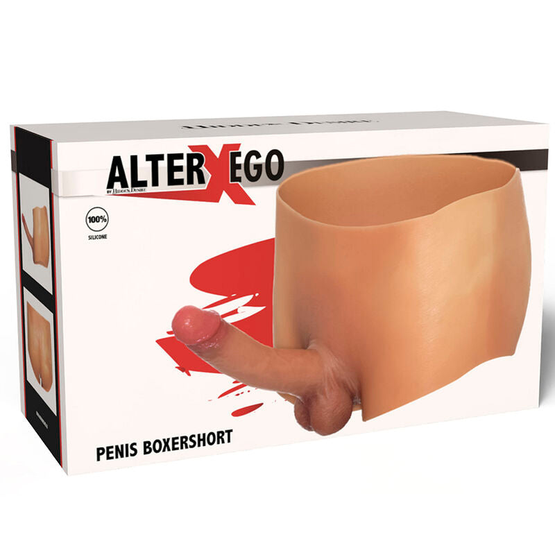 Boxer avec gode intégré, 18 cm
