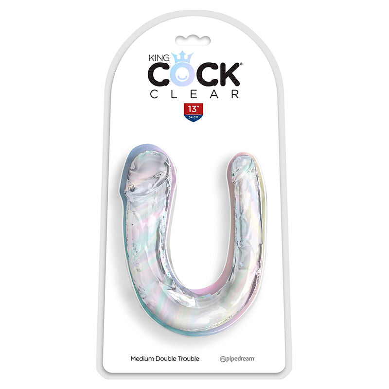 King Cock – Double trouble double gode 33 cm transparent