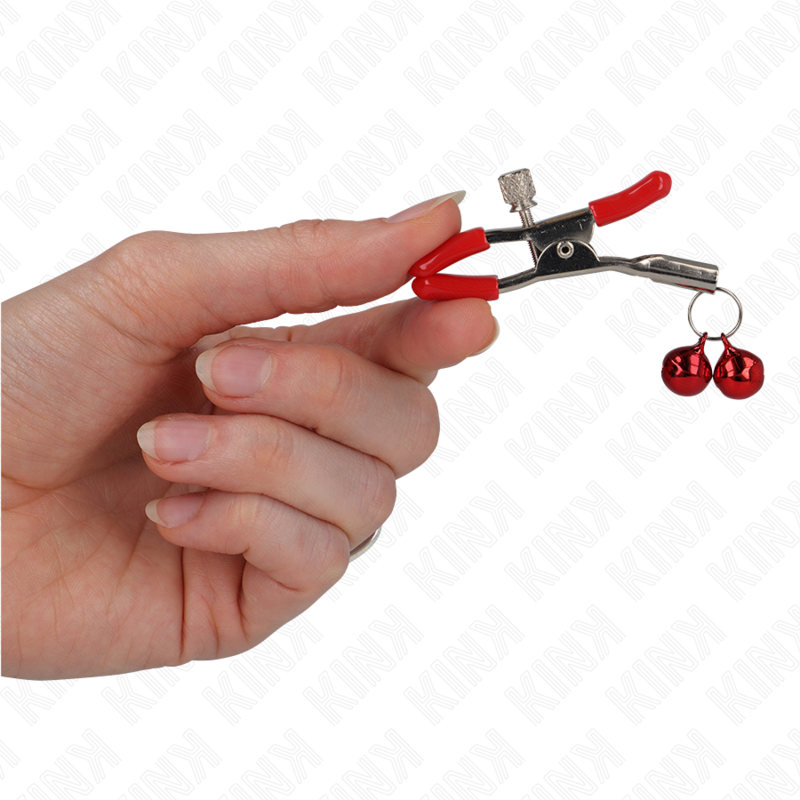 Kink – Pince à meton double cloche rouge rouge 6 cm