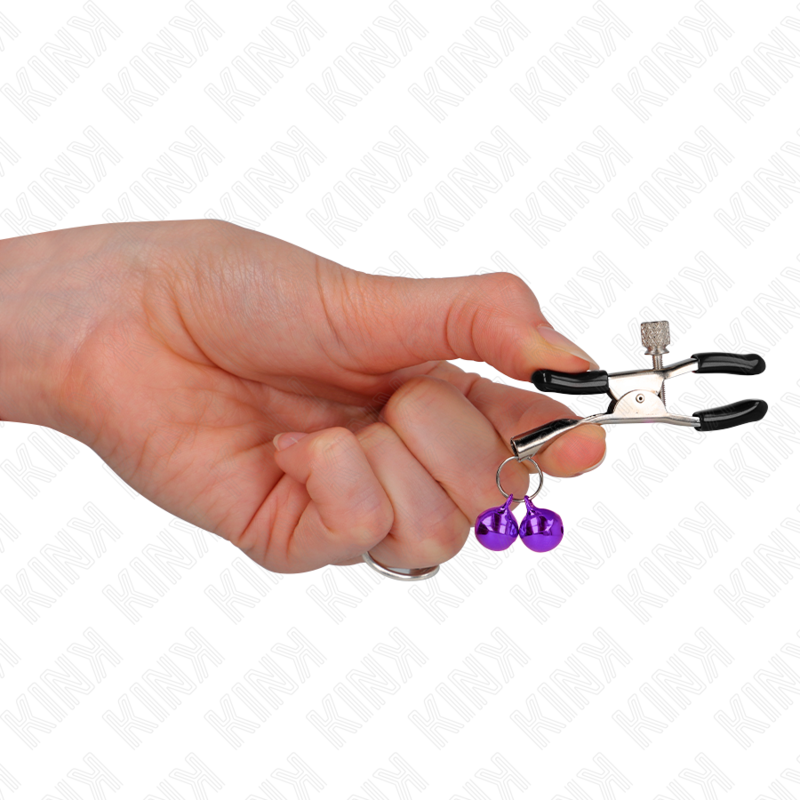 Kink – Pince à meton double cloche violet 6 cm