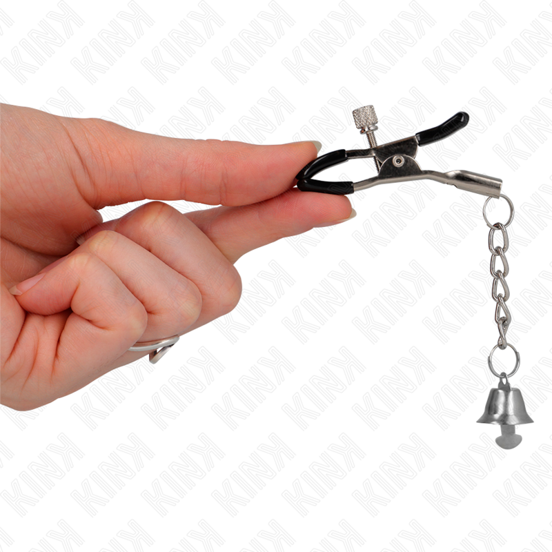 Kink – Pinces à téléton pendentif cloche argent 6 cm