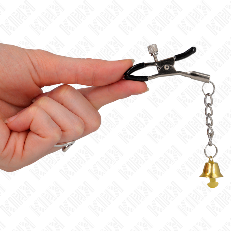 Kink – Pinces à télémon pendentif cloche or 6 cm