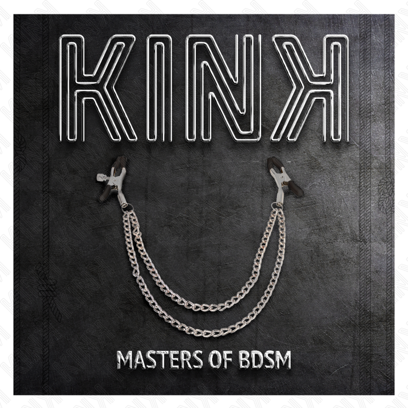 Kink – Pinces à teteaux avec 2 chaînes épaisses argent 20/23 cm