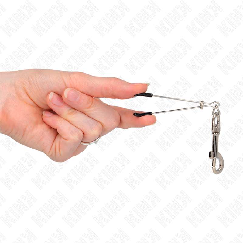 Kink – Pince à meton crochet fin argent 7 cm