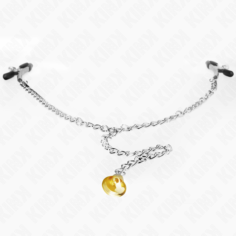 Kink – Pinces à téléton chaîne avec pendentif corne 30 cm