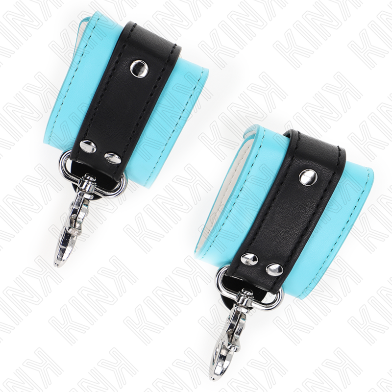 Kink – Appui-poignets verrouillables premium noir / bleu réglable 21-28 cm x 5,5 cm