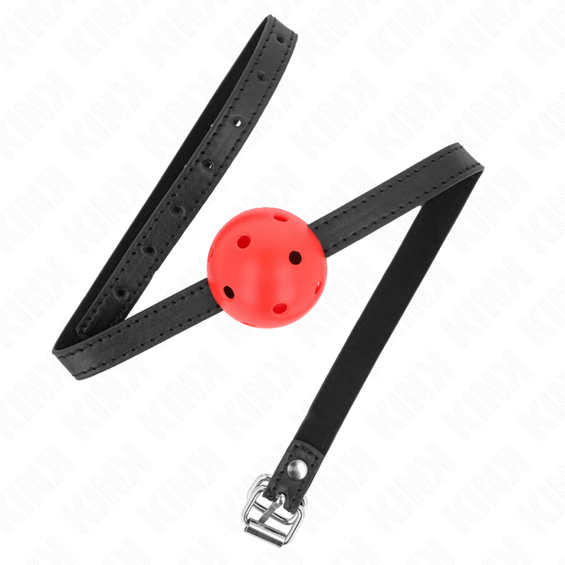 Kink – Bâillon à boule simplicité rouge respirant 4,5 cm 62 x 1,5 cm