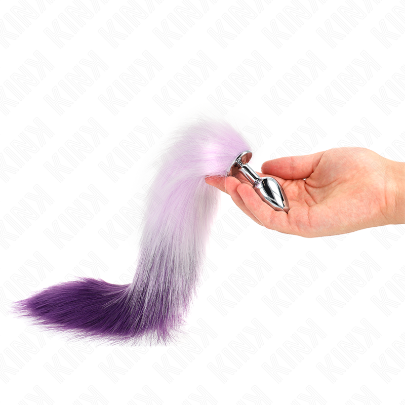 KINK - ANAL PLUG TALLA S 7 X 3 CM WITH COLA SINTÉTICA 40 CM VIOLETA