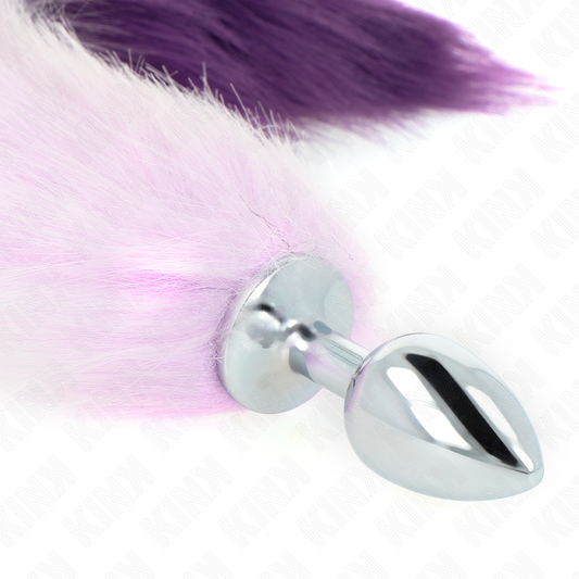 KINK - ANAL PLUG TALLA S 7 X 3 CM WITH COLA SINTÉTICA 40 CM VIOLETA