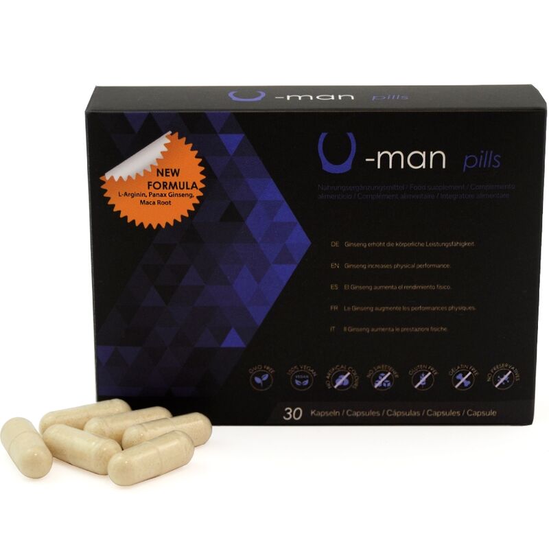 500 Cosmetics – U-man augmente la taille du pénis et la puissance sexuelle - 30 capsules