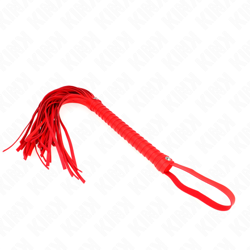 Kink – Fouet avec manche texturé rouge 48,5 cm