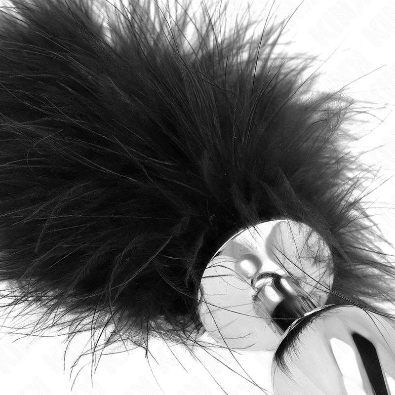KINK - ANALE PLUG 11 x 7 CM ACERO INOXIDABLE MET PLUMA 11 CM