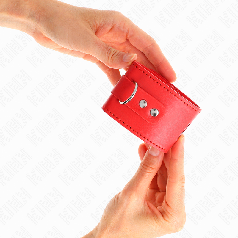 KINK - MUÑEQUERAS WITH CANDADO ROJO ADJUSTABLE 16-23 CM X 5.5 CM