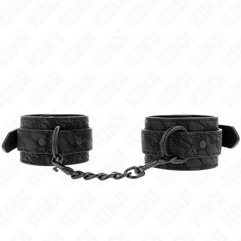 Kink – Poignets recouverts de dentelle foncée réglable noir 19-26 cm