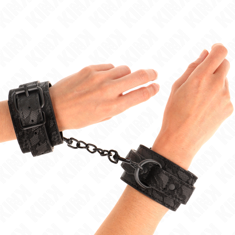 KINK - ADJUSTABLE MUÑEQUERAS DE CAJE NEGRO 19-26 CM