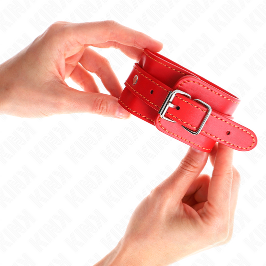 KINK - MUÑEQUERAS FINAS ROJO ADJUSTABLE 21-33 CM