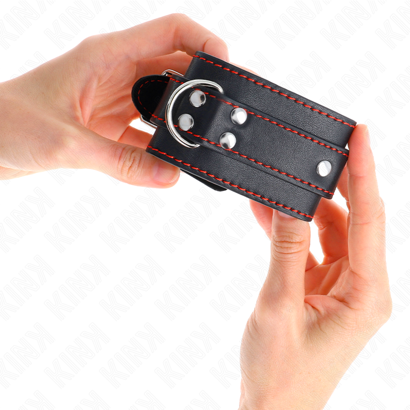 KINK - MUÑEQUERAS NEGRO WITH DETALLES IN ADJUSTABLE ROSE 20-28 CM X 5.5 CM