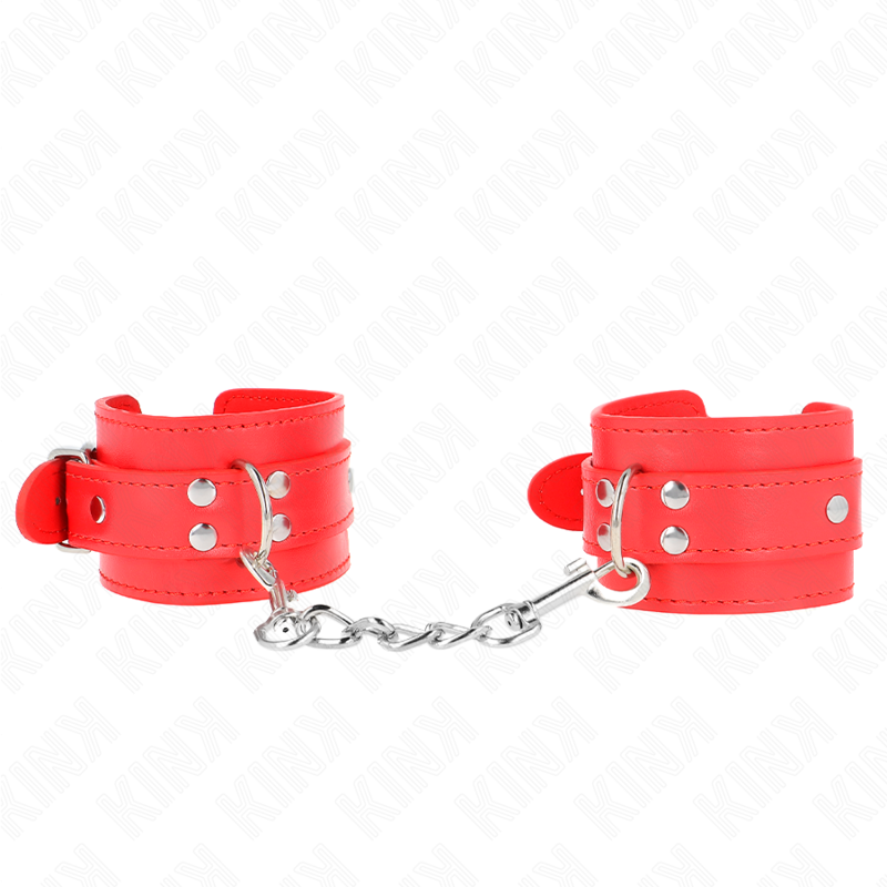 Kink – Appareils-poignets simples rouge ajustables 20-23 cm x 5,5 cm