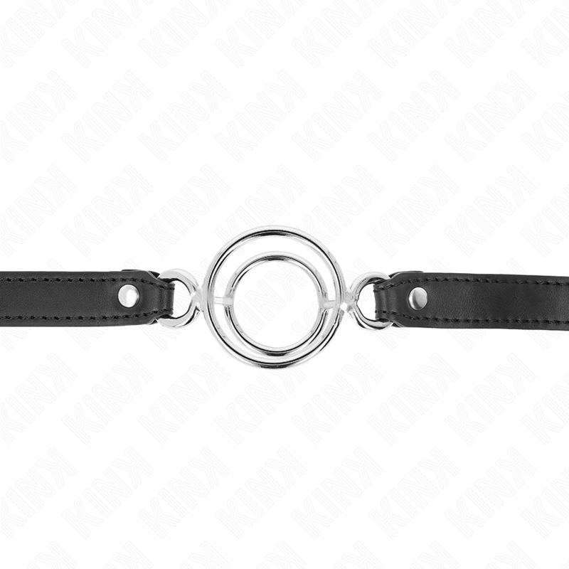 KINK - MORDAZA WITH MÚLTIPLES JUNTAS TÓRICAS 5 CM NEGRO 63 X 2.5 CM