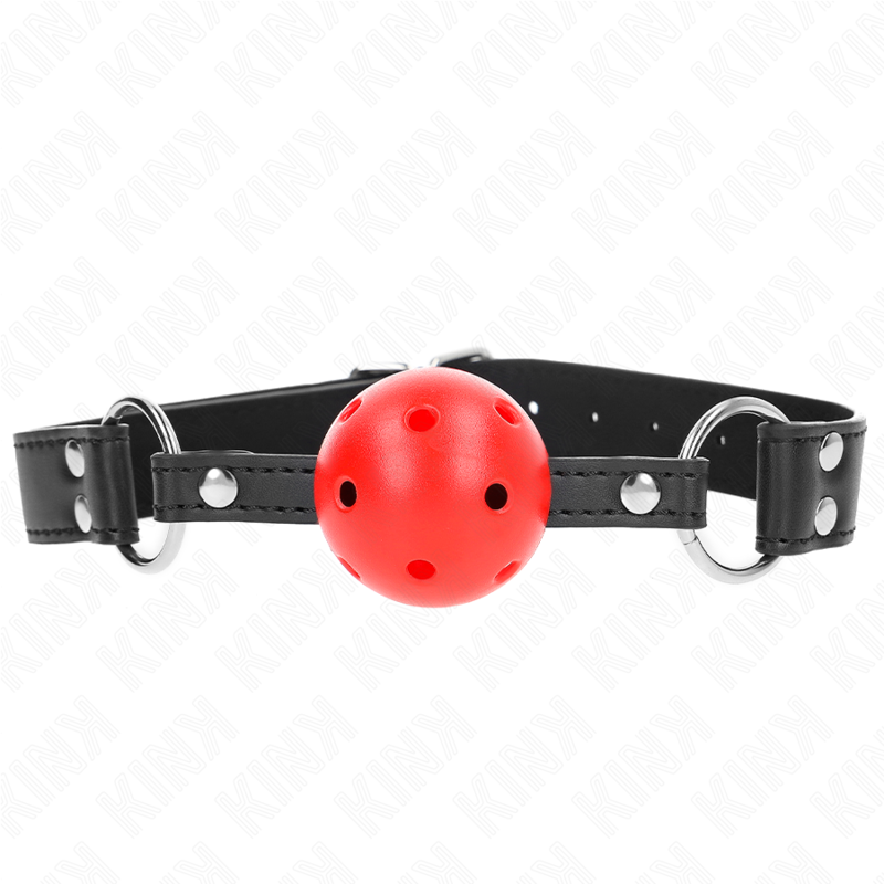 Kink – Bâton respirant 4 cm avec double rivet cuir 62,5 x 2,5 cm réglable 42-58 cm