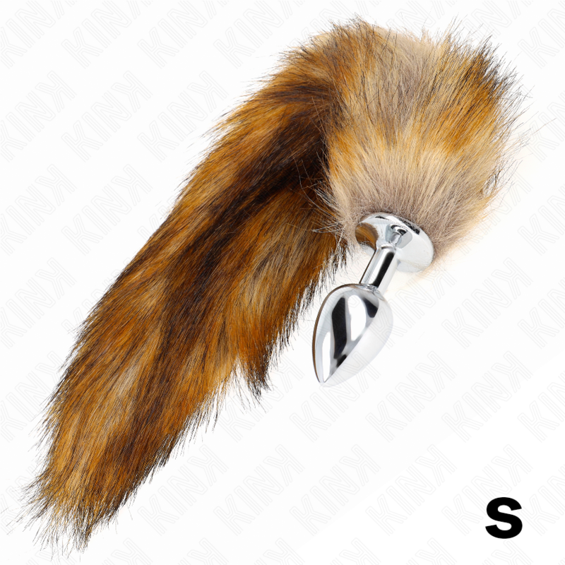 Kink – Plug anal taille S 7 x 3 cm avec queue synthétique 40 cm marron