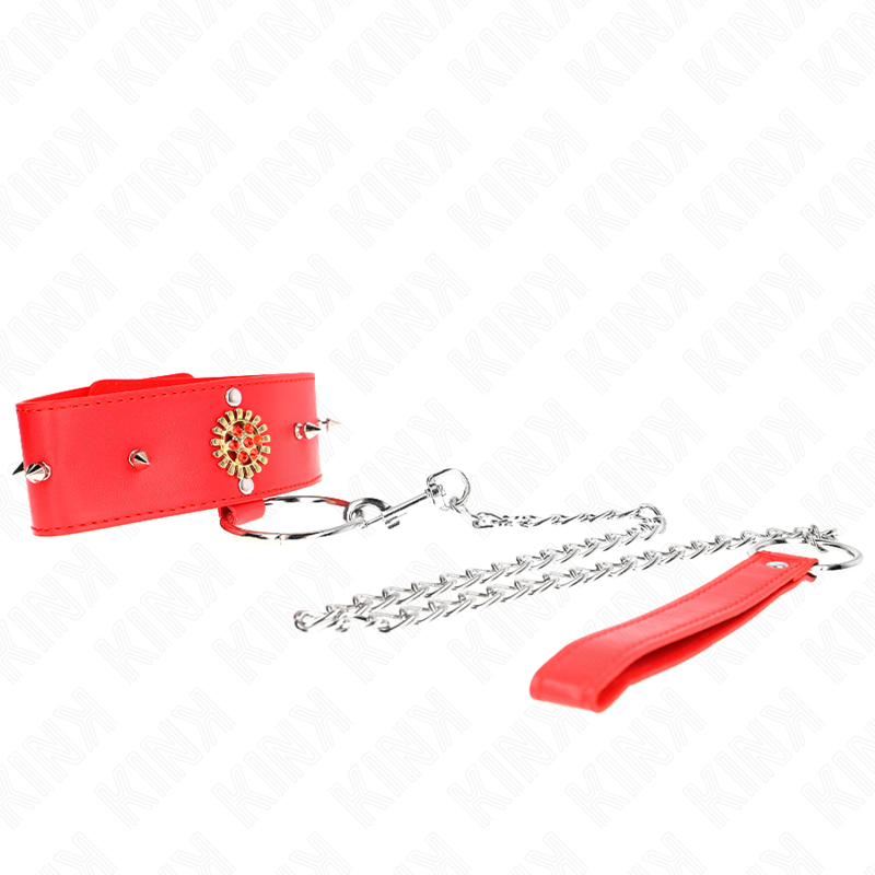 Kink – Collier diamants rouges avec ceinture 65 cm ajdustable 35-51 cm x 7 cm