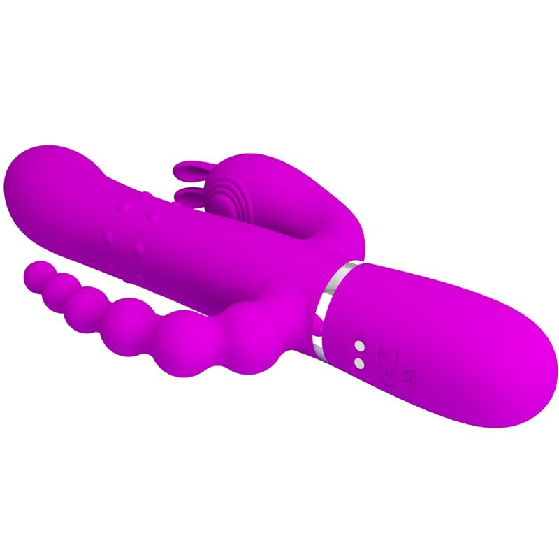 PRETTY LOVE - CAMMY TRIPLE VIBRADOR MULTIFUNCTION 4 IN 1 PINK