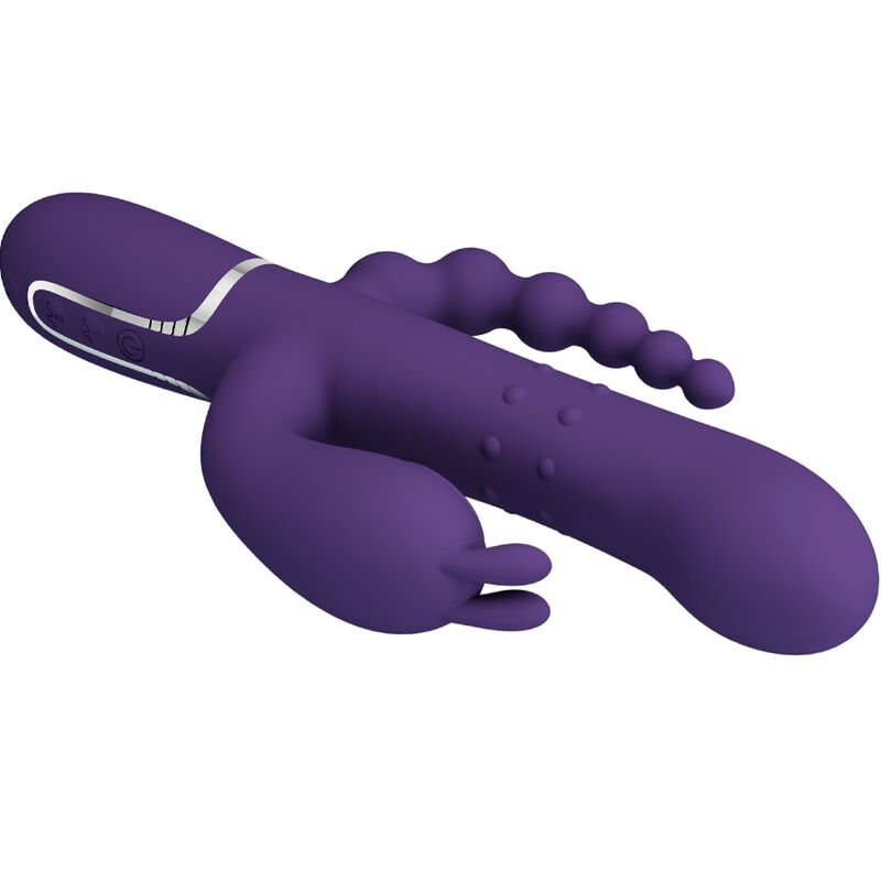 PRETTY LOVE - CAMMY TRIPLE VIBRADOR MULTIFUNCTION 4 IN 1 MORADO