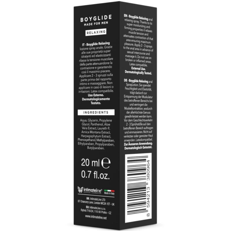 INTIMATELINE - BOYGLIDE ANALE ONTSPANNENDE ANALE SPRAY 20 ML