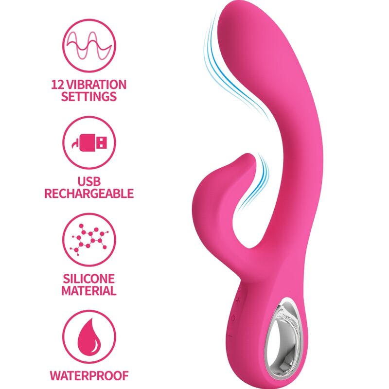 PRETTY LOVE - FRITZ VIBRADOR RABBIT 12 VIBRACIONES PINK