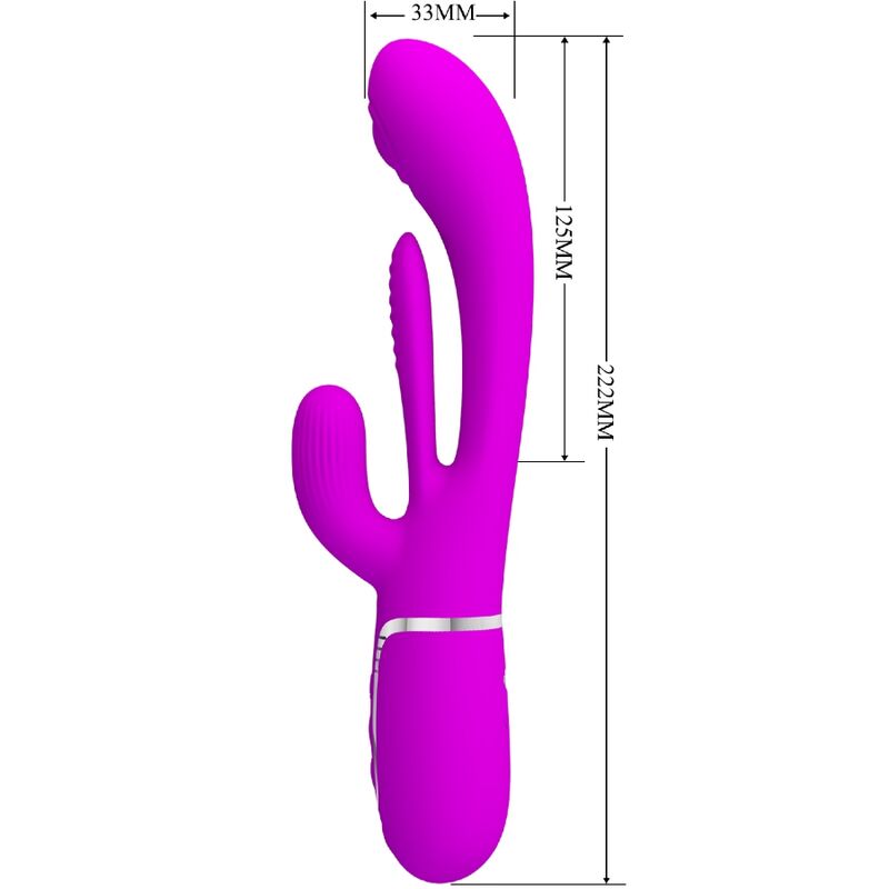PRETTY LOVE - SHANIA TRIPLE VIBRADOR RABBIT MULTIFUNCTION PINK