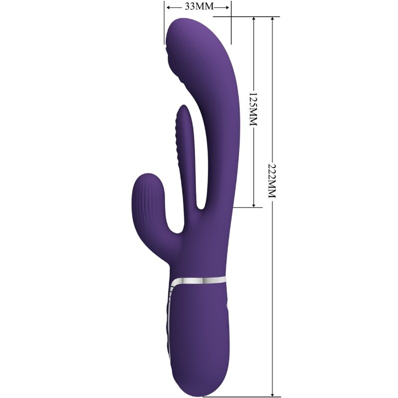 PRETTY LOVE - SHANIA TRIPLE VIBRADOR RABBIT MULTIFUNCTIONAL MORADO