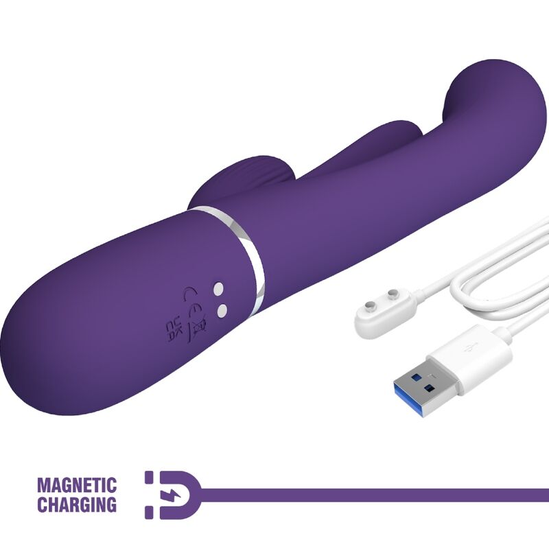 PRETTY LOVE - SHANIA TRIPLE VIBRADOR RABBIT MULTIFUNCTIONAL MORADO