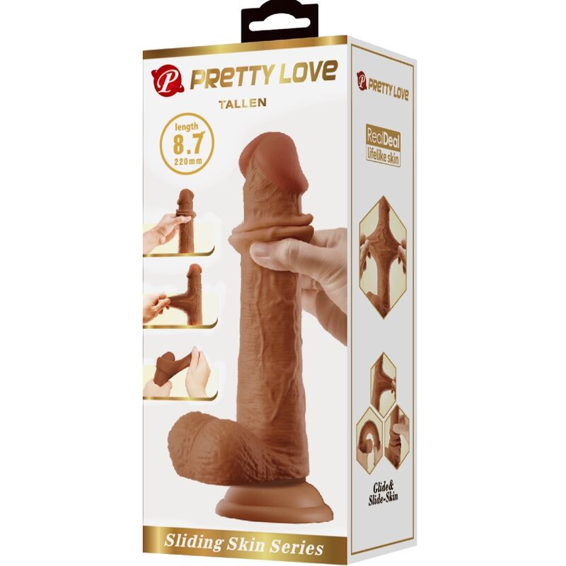 Pretty Love – Grand gode réaliste 22 cm marron