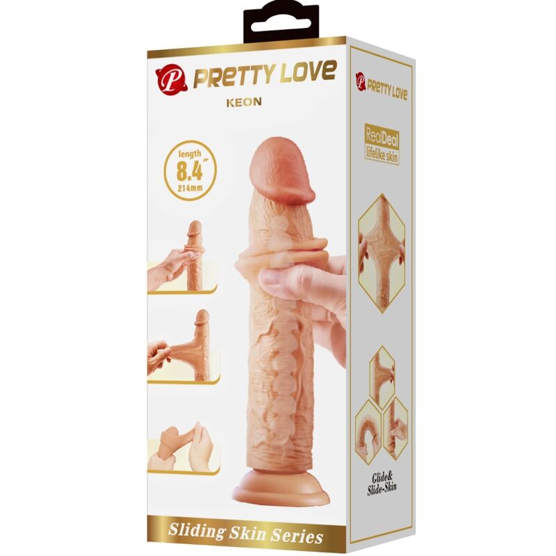 PRETTY LOVE - KEON REAL DILDO 21 CM NATURAL