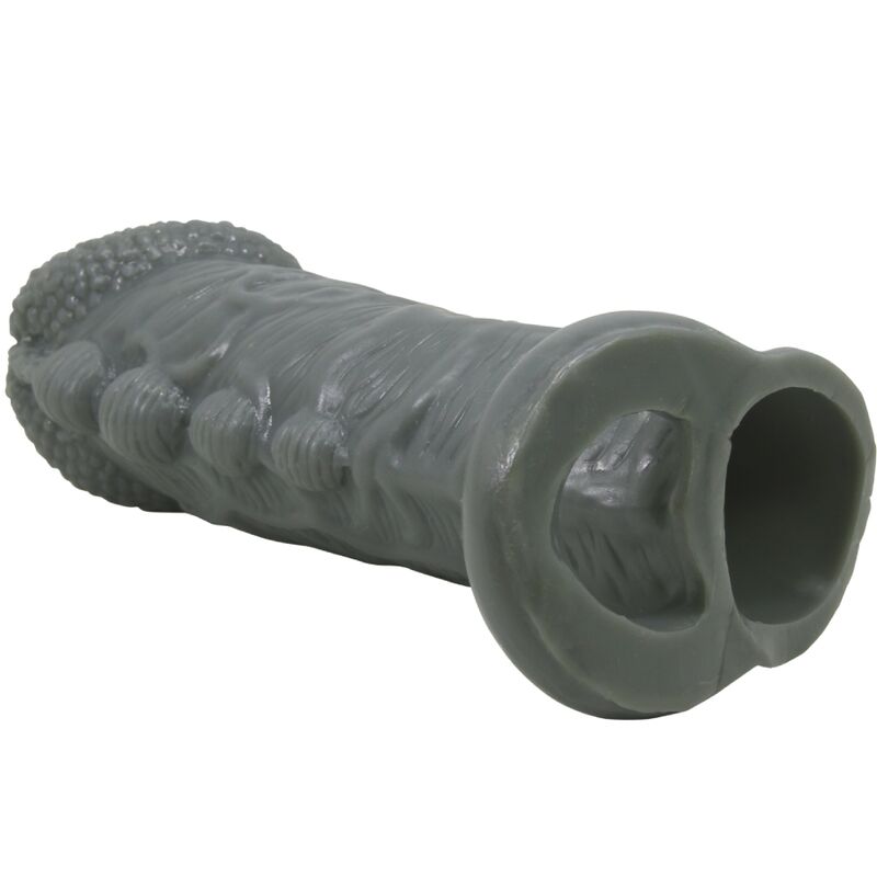 PRETTY LOVE - FUNDA REALÍSTICA ALARGADORA Y RETARDANTE PARA PENE GRAY
