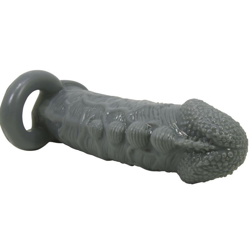 PRETTY LOVE - FUNDA REALÍSTICA ALARGADORA Y RETARDANTE PARA PENE GRAY
