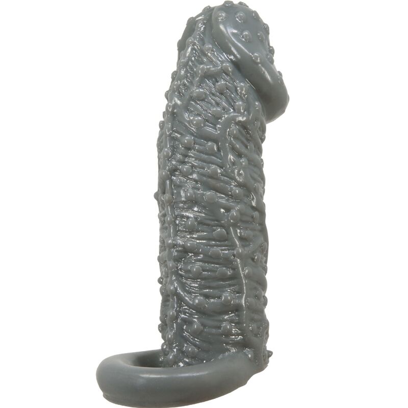 PRETTY LOVE - FUNDA REALÍSTICA ALARGADORA Y RETARDANTE PARA PENE MODELO 2 GRAY
